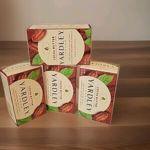 Yardley London Cocoa Butter Soap Set of 4 NIB Smell Luxury Creamy Smooth